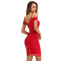 Slip Dress Shoulder Dress Red Bandage Dress Sexy Dress